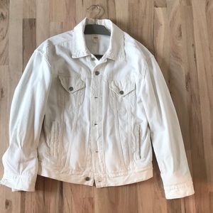 ABLE distressed white jean jacket